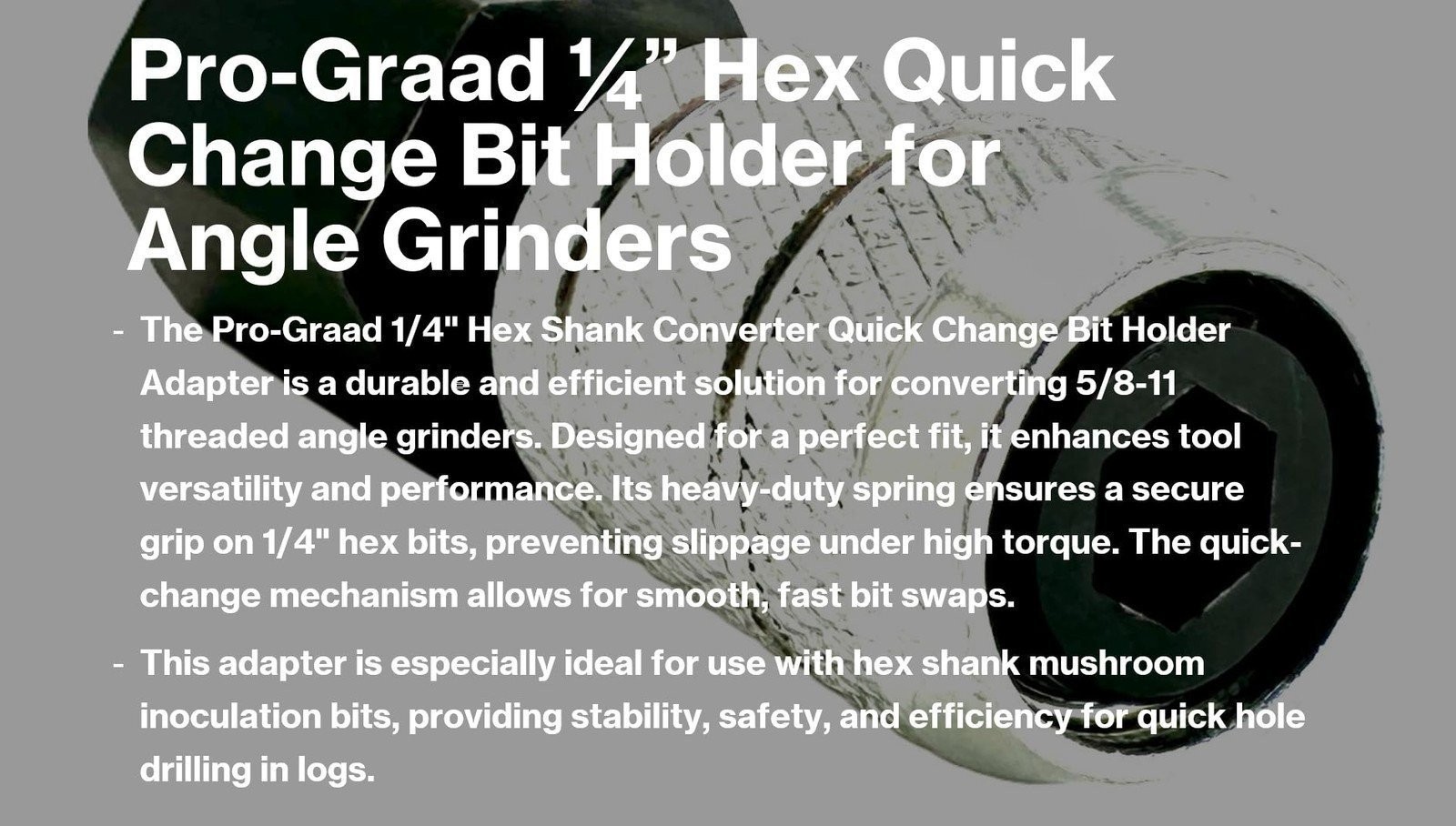 Pro-Graad Angle Grinder Adapter