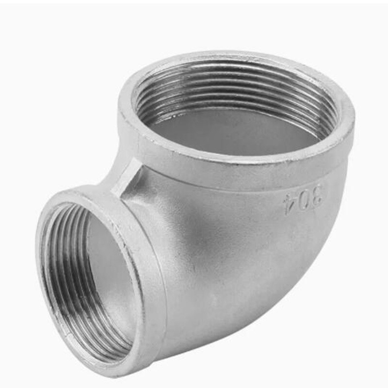BSP 304 Stainless Steel 45°/90° Elbow Adaptors Pipe Fittings Connector Full Size
