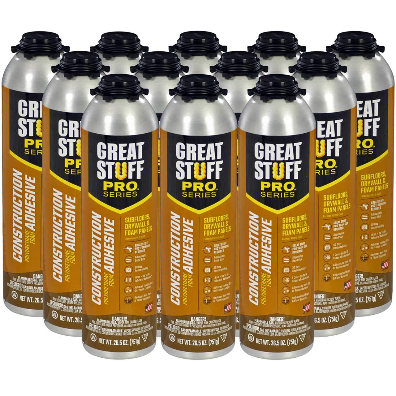 Construction Adhesive for Wall & Floor – 26.5Oz Polyurethane Foam Adhesive for S