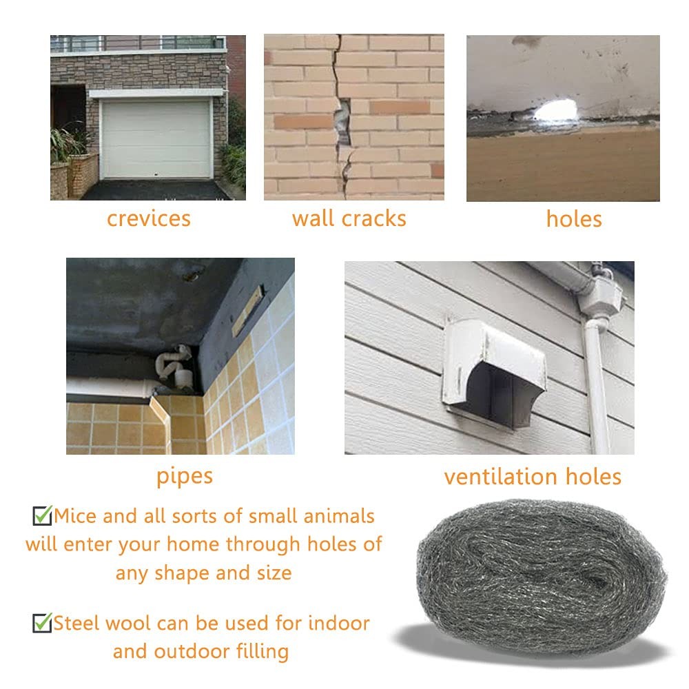Steel Wool Fill Fabric DIY Kit, Coarse Wire Hardware Cloth, Gap 4 PACK