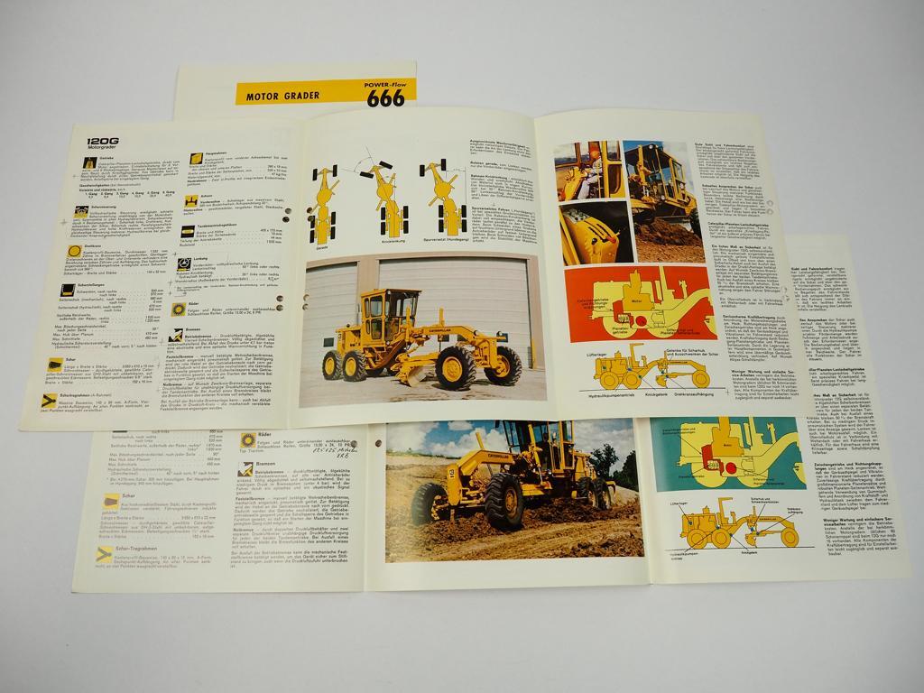 3 Brochures Caterpillar Wabco Grader 1960/70s
