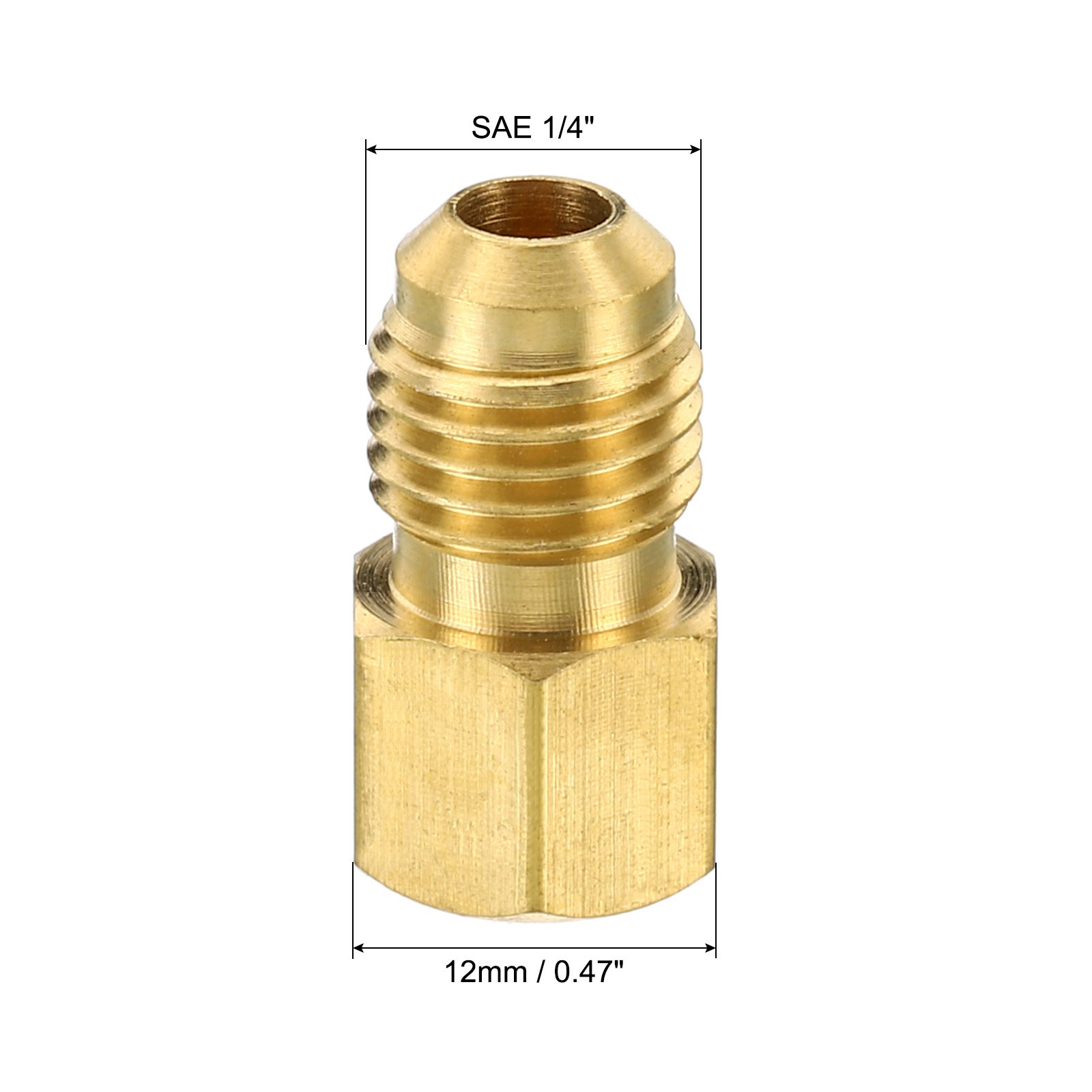 10 x Male 7/16″-20UNF Brass Flared Plug 1/4 SAE Flare Tube 45 Degree Fittings