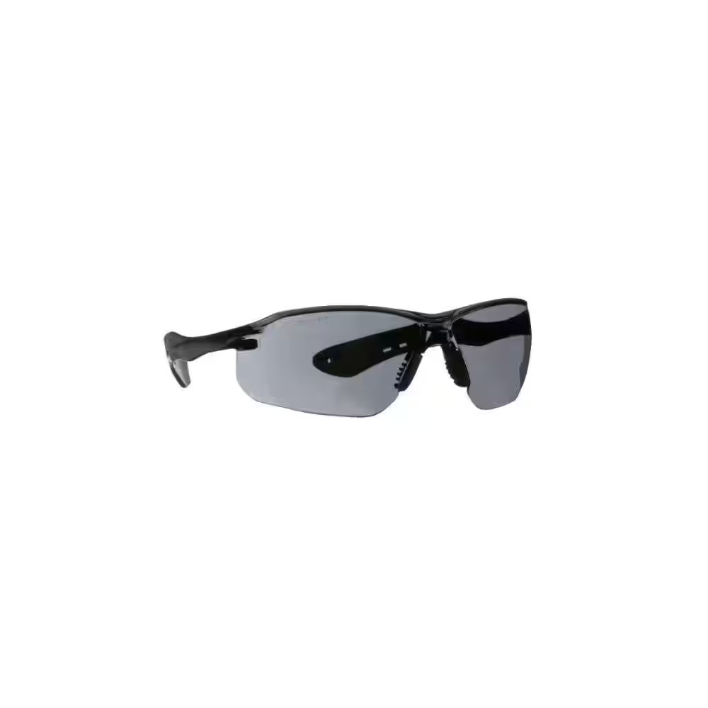 Flat Temple Eyewear Anti-Scratch, Black/Red with Gray Lens