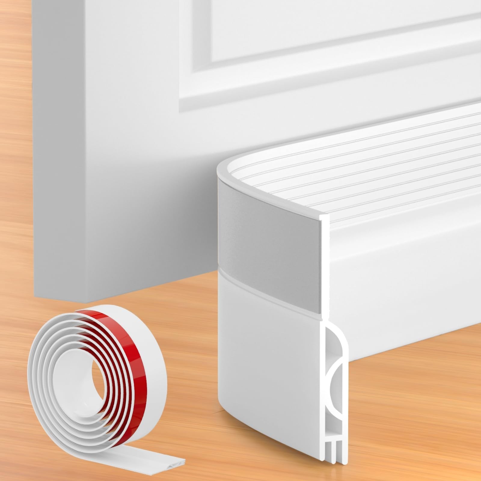 Door Draft Stopper, Adjustable Door Sweep for Bottom of Door, Under Door Gap …
