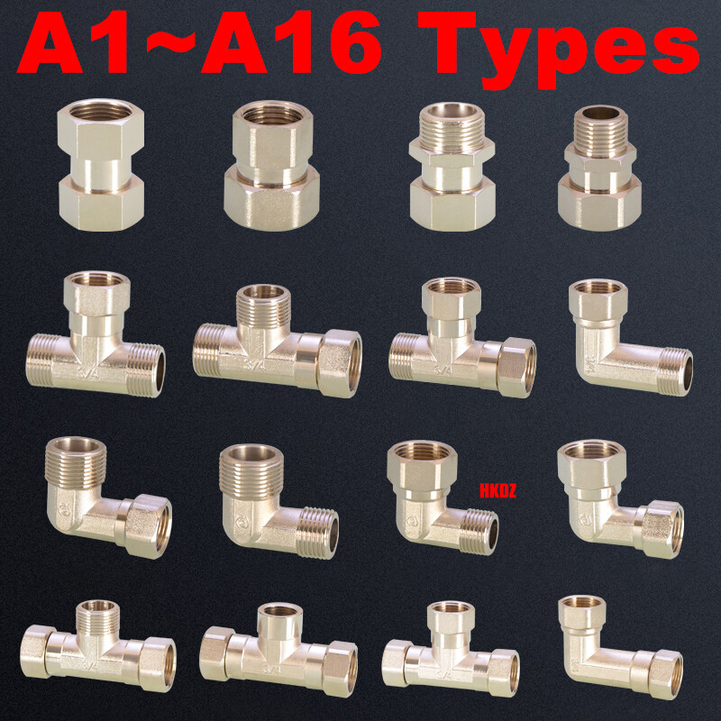 Copper Nickel Plating Pipe Fitting Male Female Thread Tee/Elbow/Straight Adapter