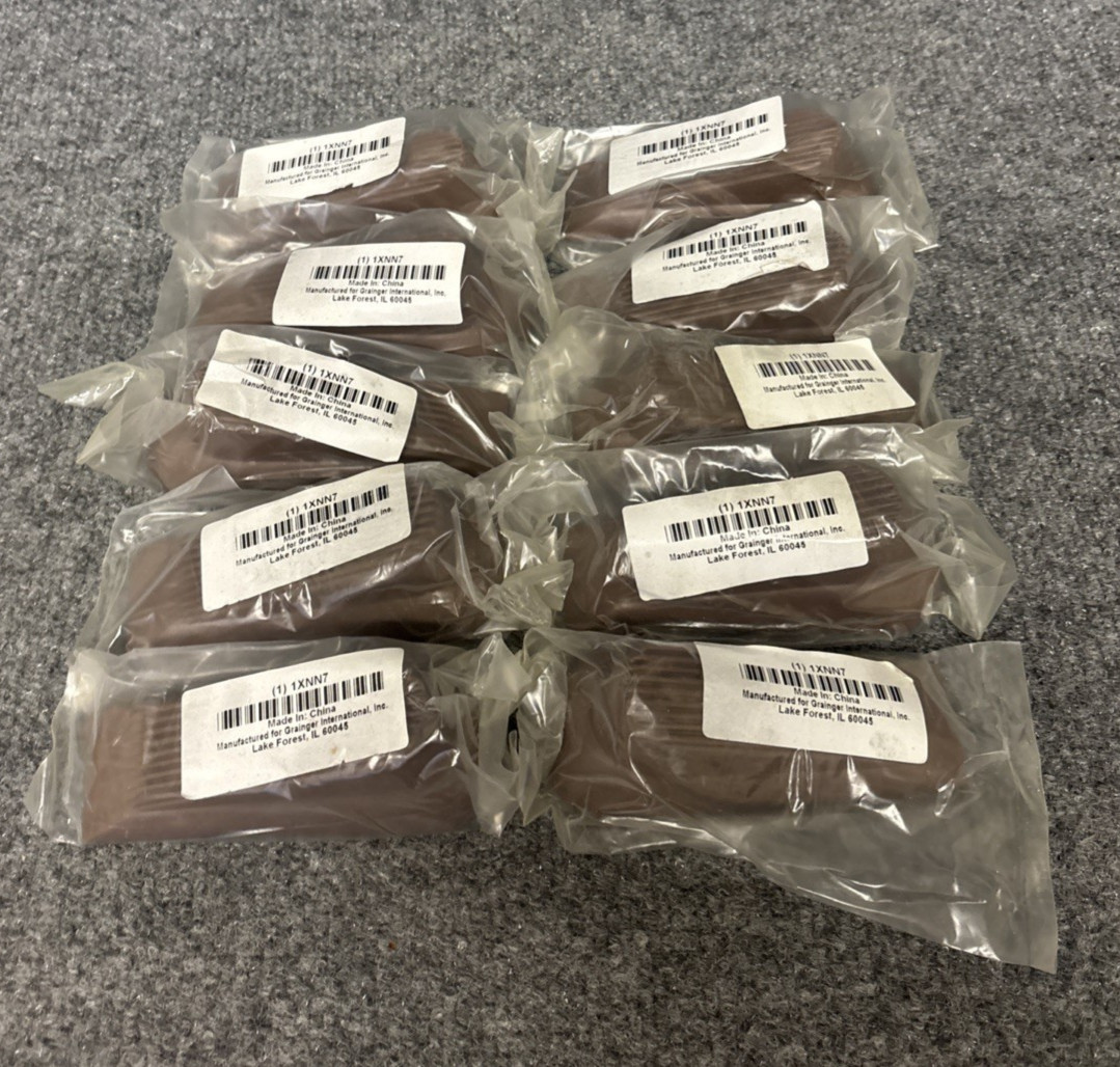 Lot Of 10 Battalion Wedge 5-1/8″L x 1-1/2″ H x 2″ W Door Wedge Brown 1XNN7 New
