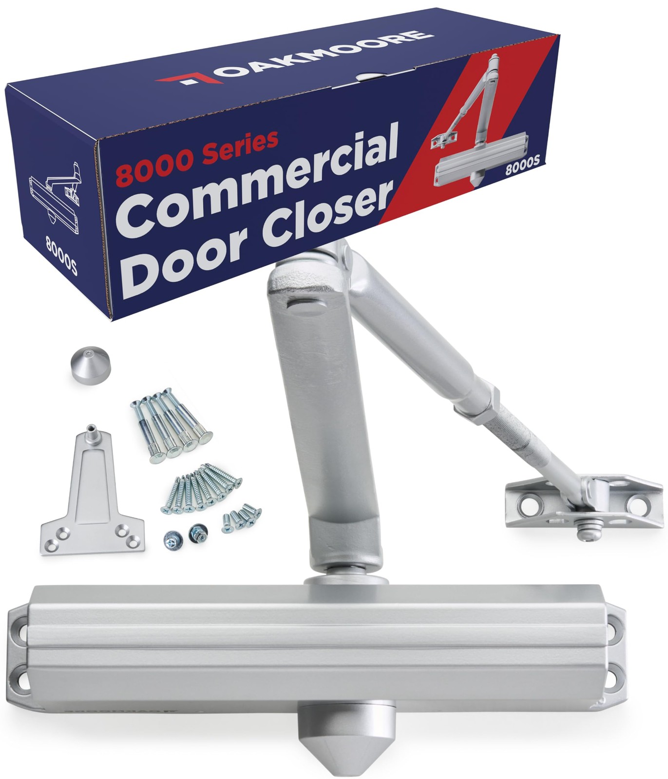 Commercial Automatic Door Closer Heavy Duty Grade 1 Self Closing Silver