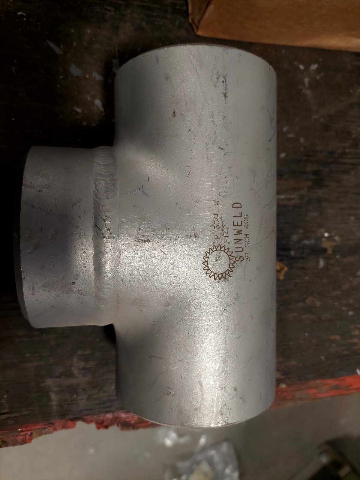 3″ Schedule 40 304/304L-W Stainless Steel STRAIGHT TEE Butt Weld Pipe Fitting