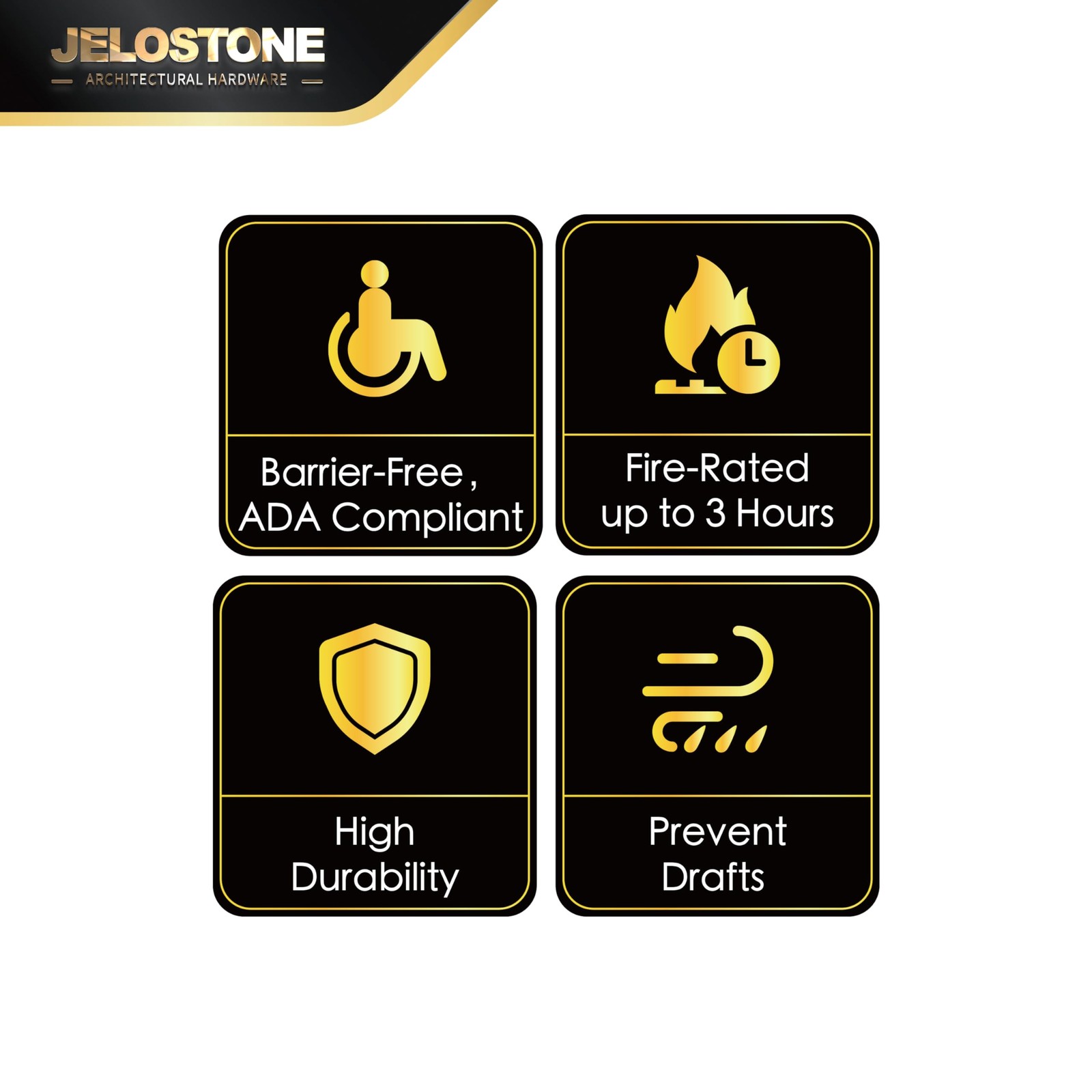 JELOSTONE 5”W x 1/4”H x 48”L – x x 48”L, Matte Black Anodized
