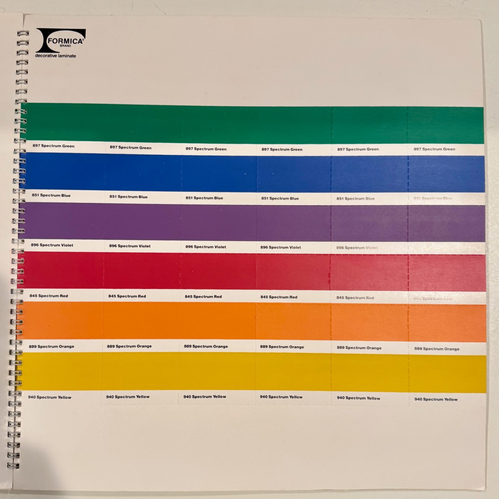 Vintage Formica Laminate Sample Binder – Color Sample Book – 6 Pages