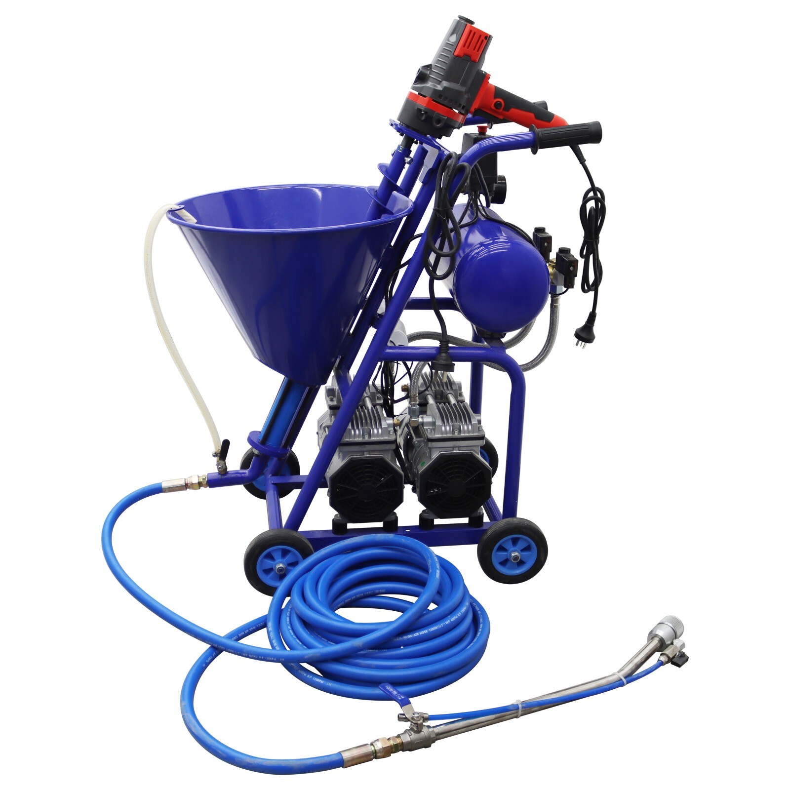 Electric 50L Hopper Paint Putty Cement Grouting Spraying Machine 1-10L/min 220V