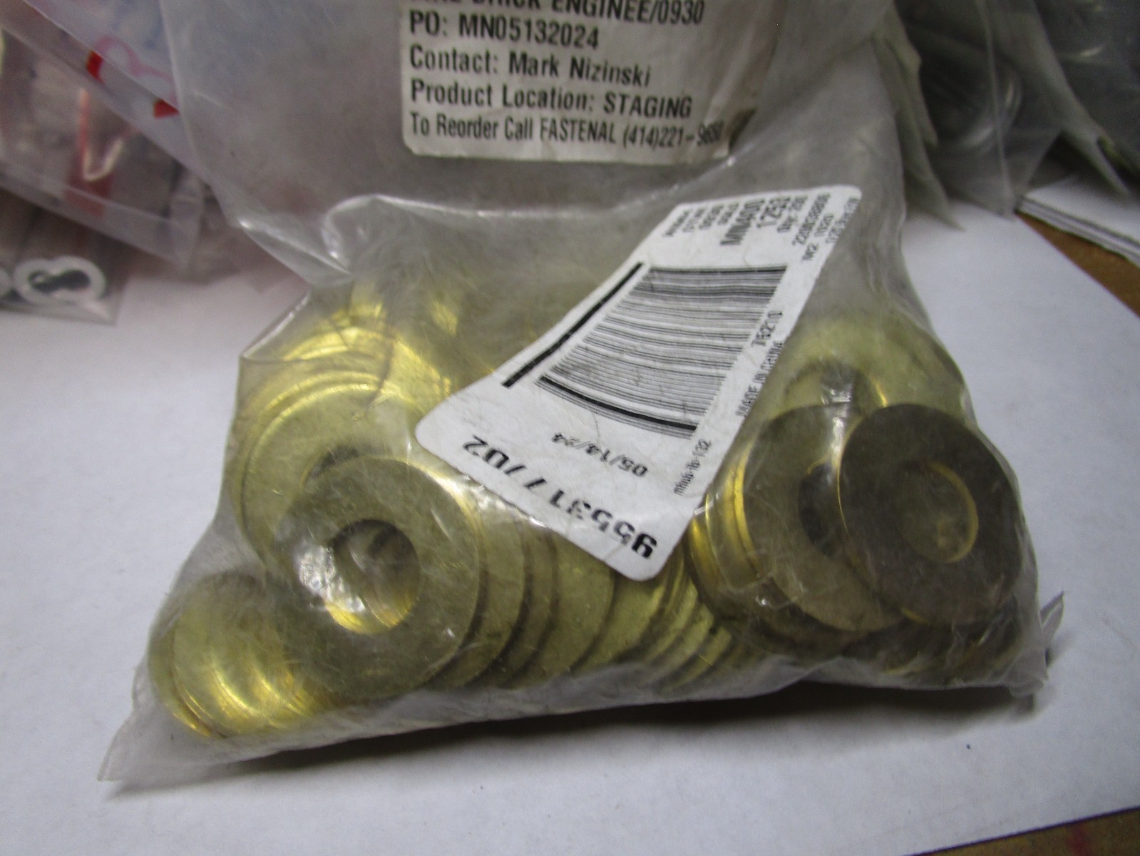 1/2″ Brass Small OD Flat Washer QTY 200