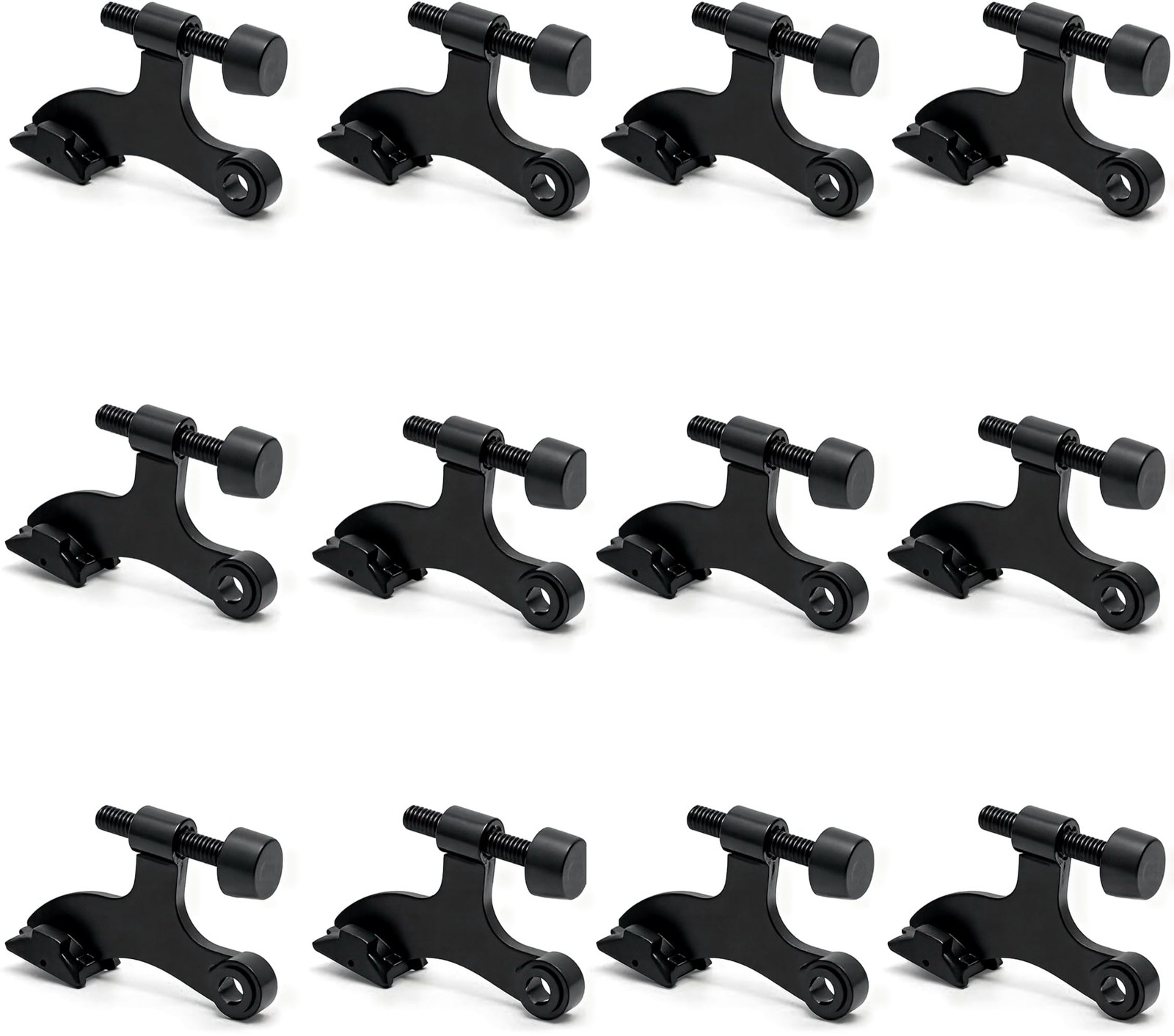12 Pack Hinge Pin Black Door Stopper, Adjustable Heavy Duty Hinge Pin Door St…