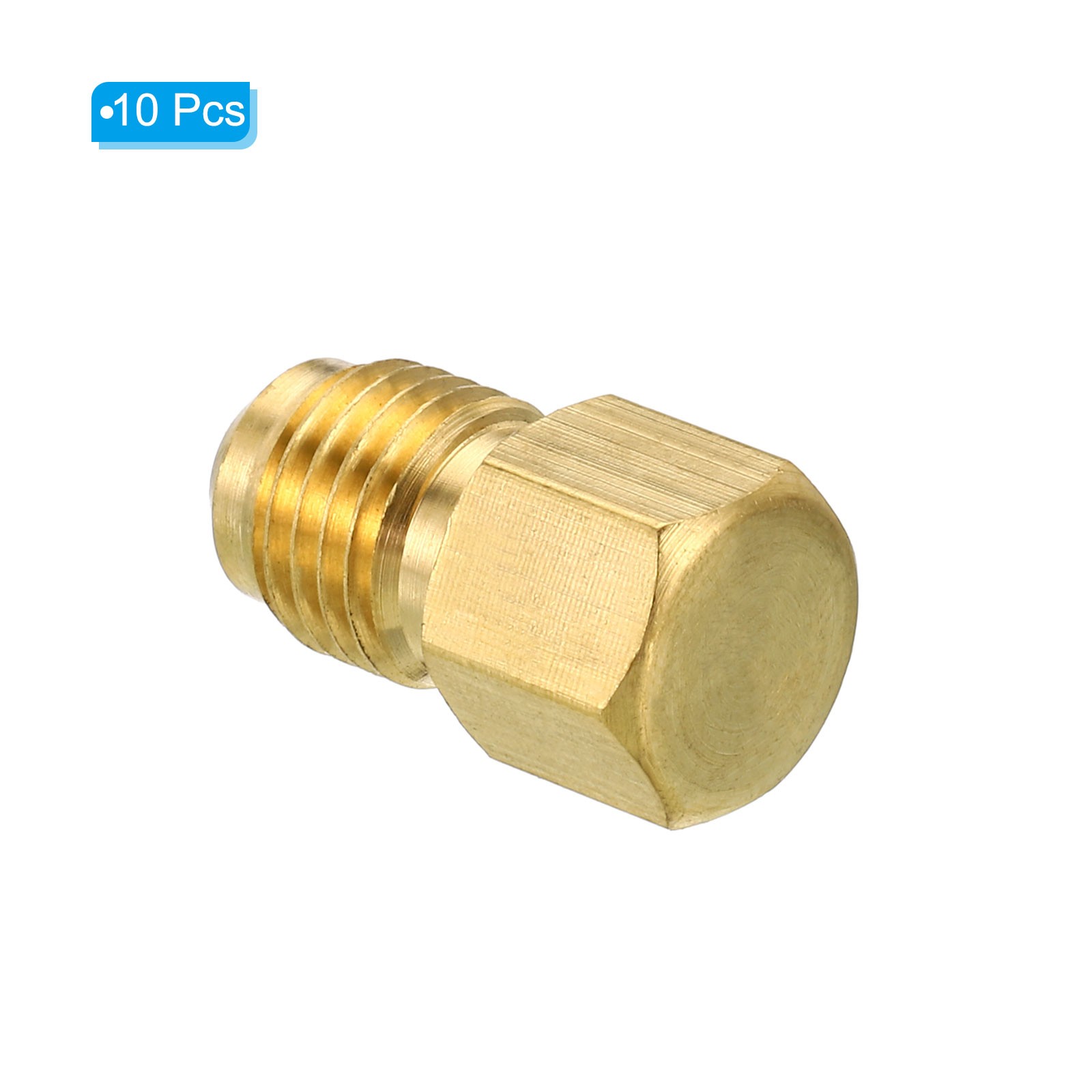 10 x Male 7/16″-20UNF Brass Flared Plug 1/4 SAE Flare Tube 45 Degree Fittings