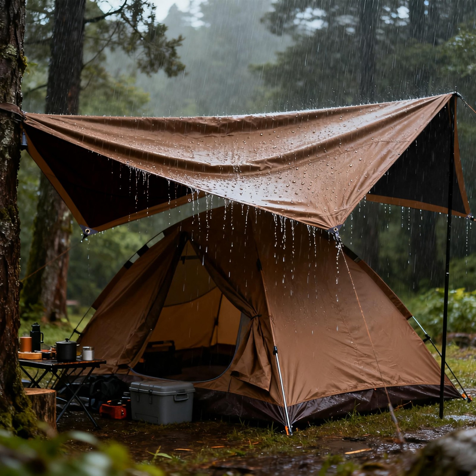 Tarp 5x7ft Heavy Duty Waterproof 16 Mil Tarps,UV-Resistant,Tear-Proof,Black&B…