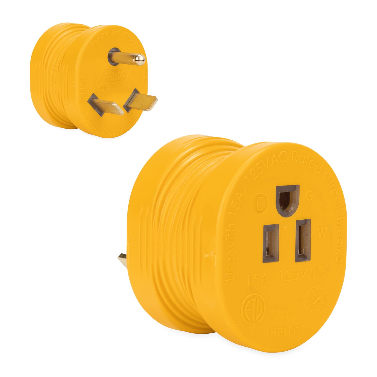 Camco Power Grip 30A to 15A RV Electrical Adapter Seamless Power Connection