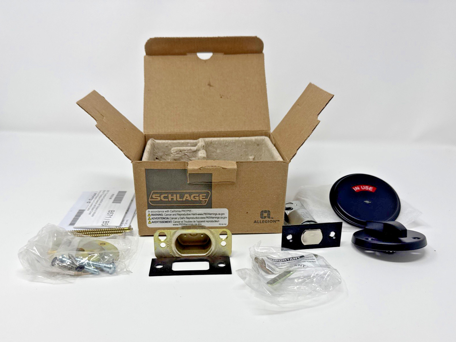 Schlage B571 622 Door Bolt Occupancy Indicator New