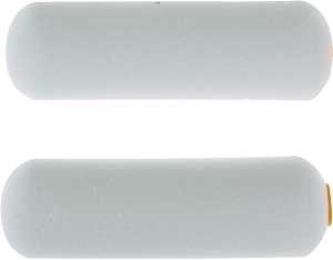 Linzer MR200-2 Roller Cover, White, 1/4 in Thick Nap, 4 in L, Foam Cover, 2/PK