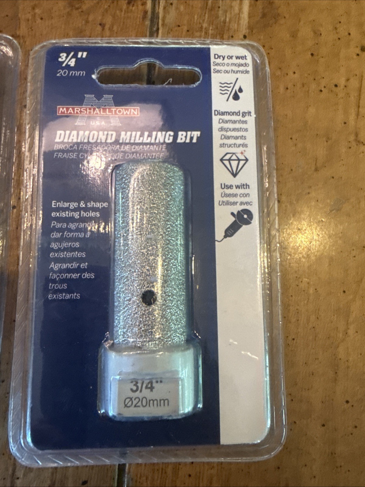 MARSHALLTOWN Made In USA 3/8 3/4 Inch Wet Or Dry Diamond Milling Bit + Cone Lot