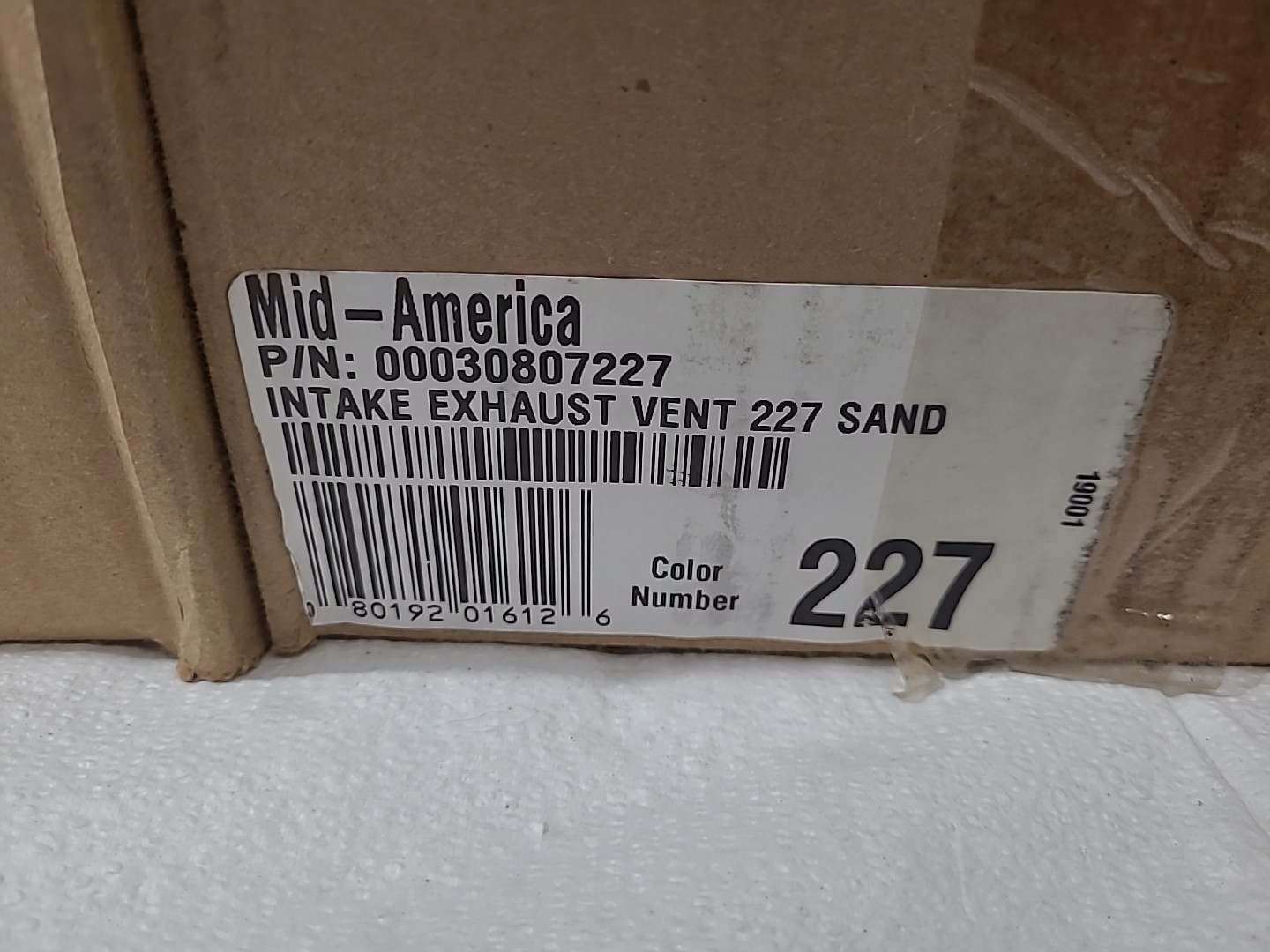 Mid-America 00030807227 Intake/Exhaust Vent 227 Sand -LOT OF 3