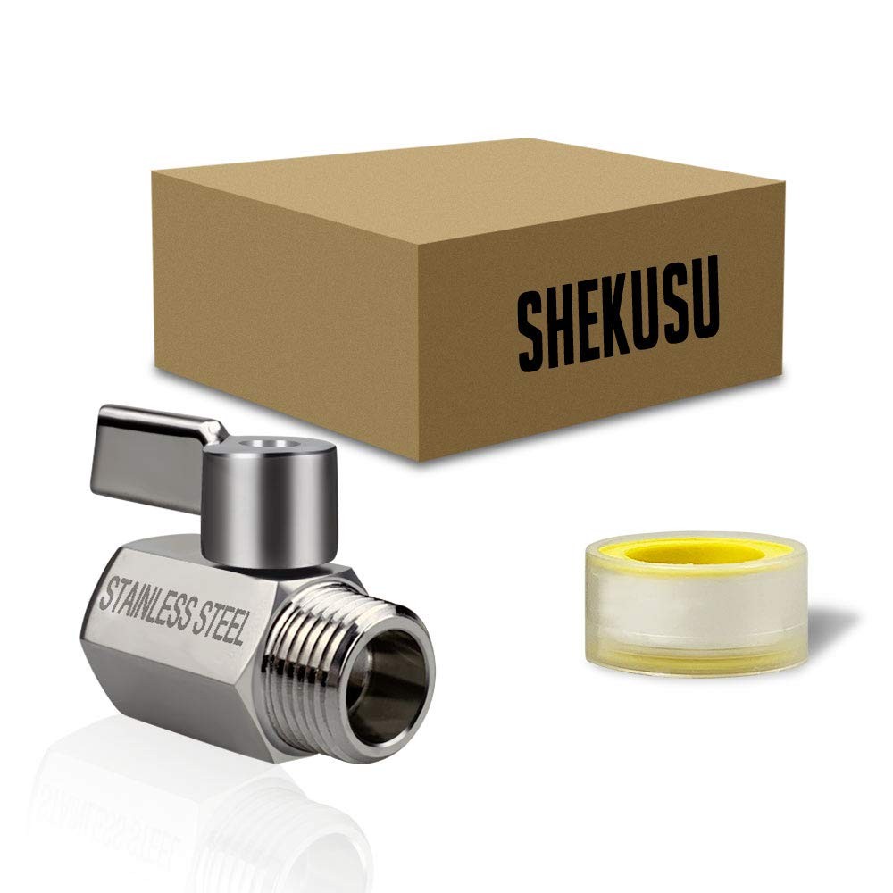 Showerhead Shut Off Valve with Stainless Handle, 304 1/2 inches