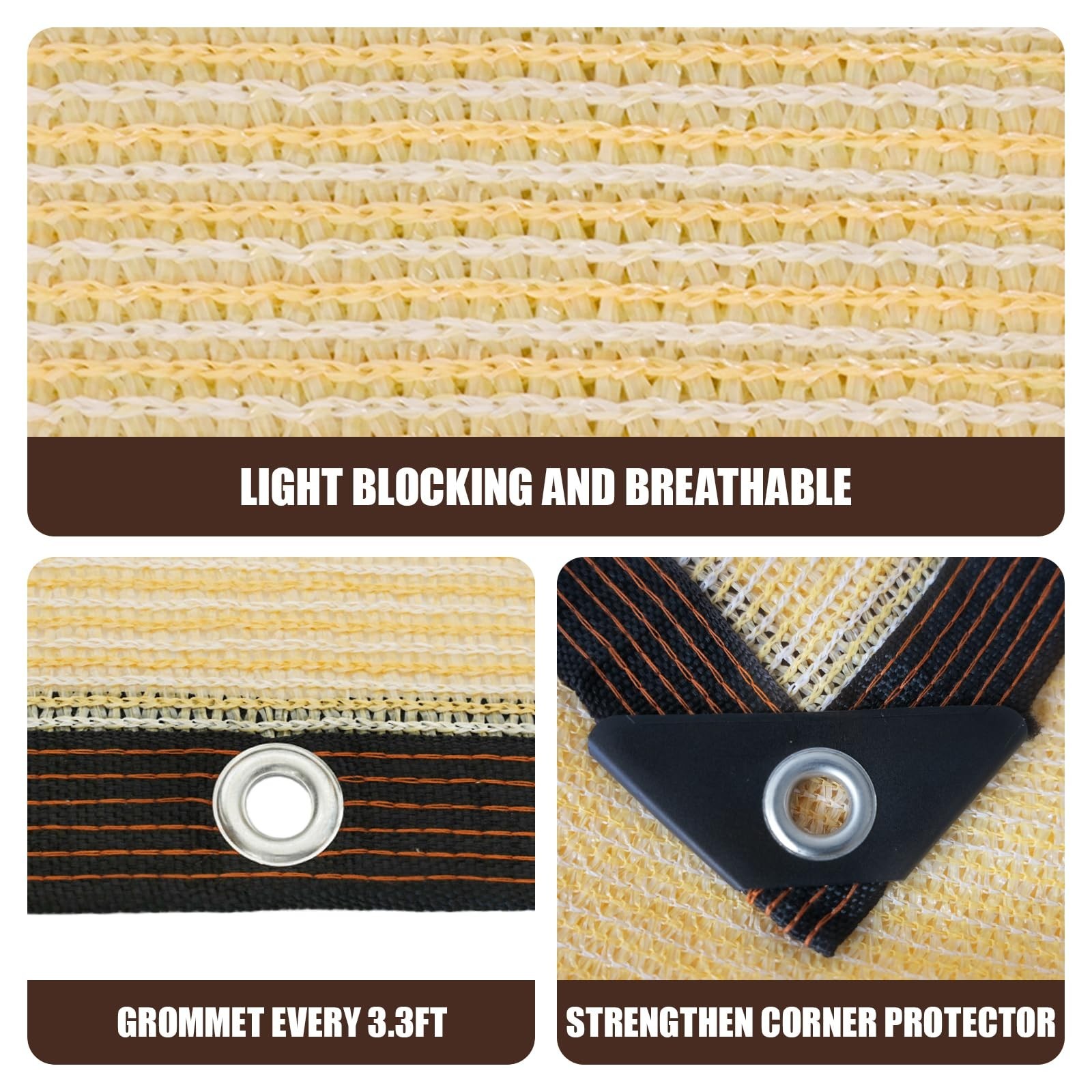 90% Sun Shade Cloth for Garden, 10 * 20FT Heavy Duty Shade Tarp with Grommets…