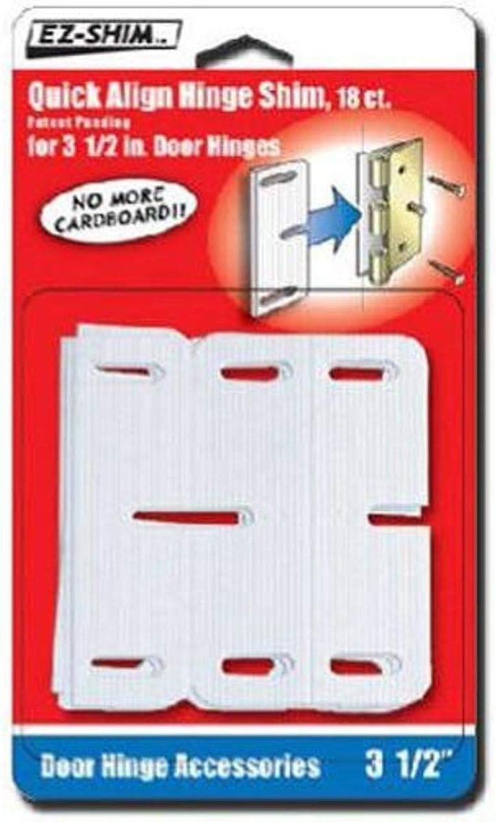 EZ HS350BP 3.5″ Hinge Shim, 18 count, Pack of 1, White