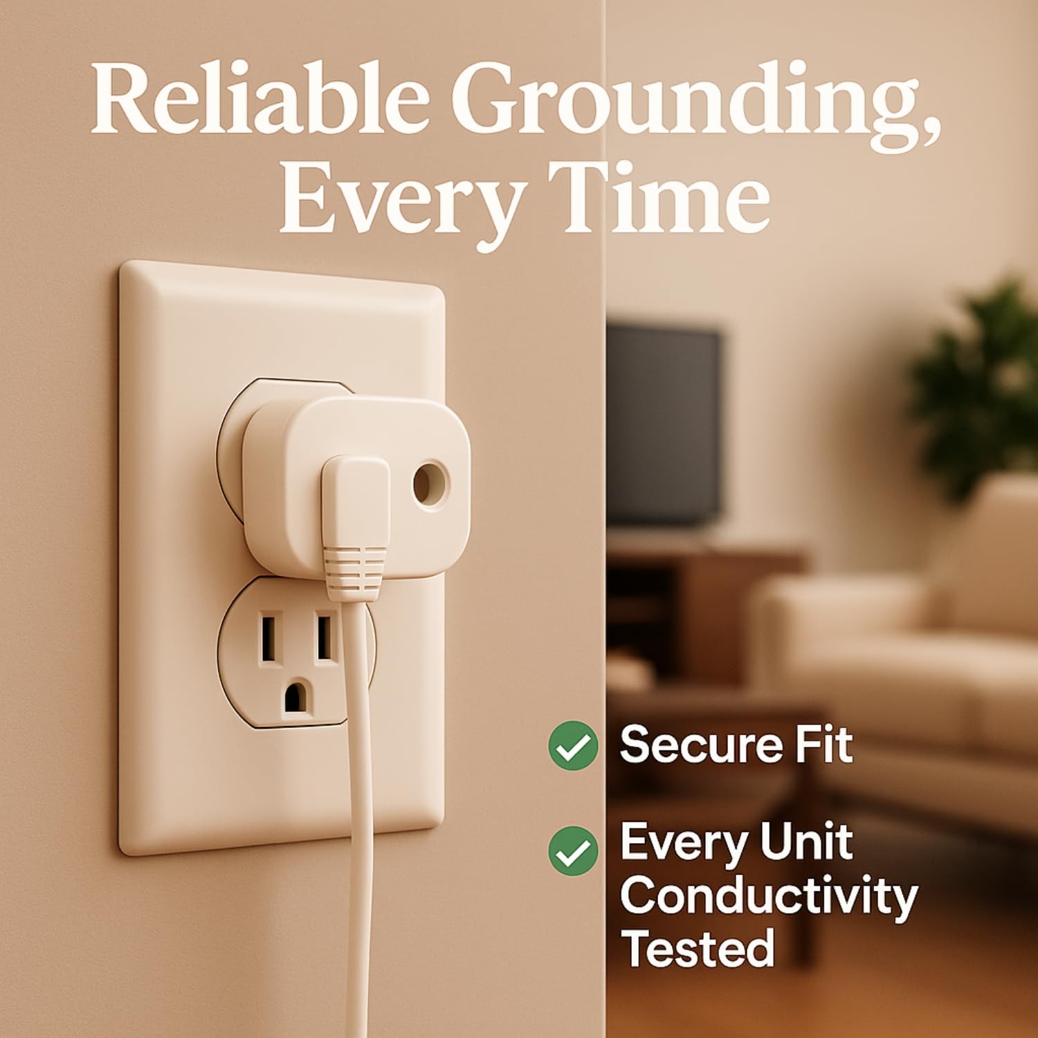 GAYA Grounding Plug Adapter – 2 Pack Dual Port Ground – 2