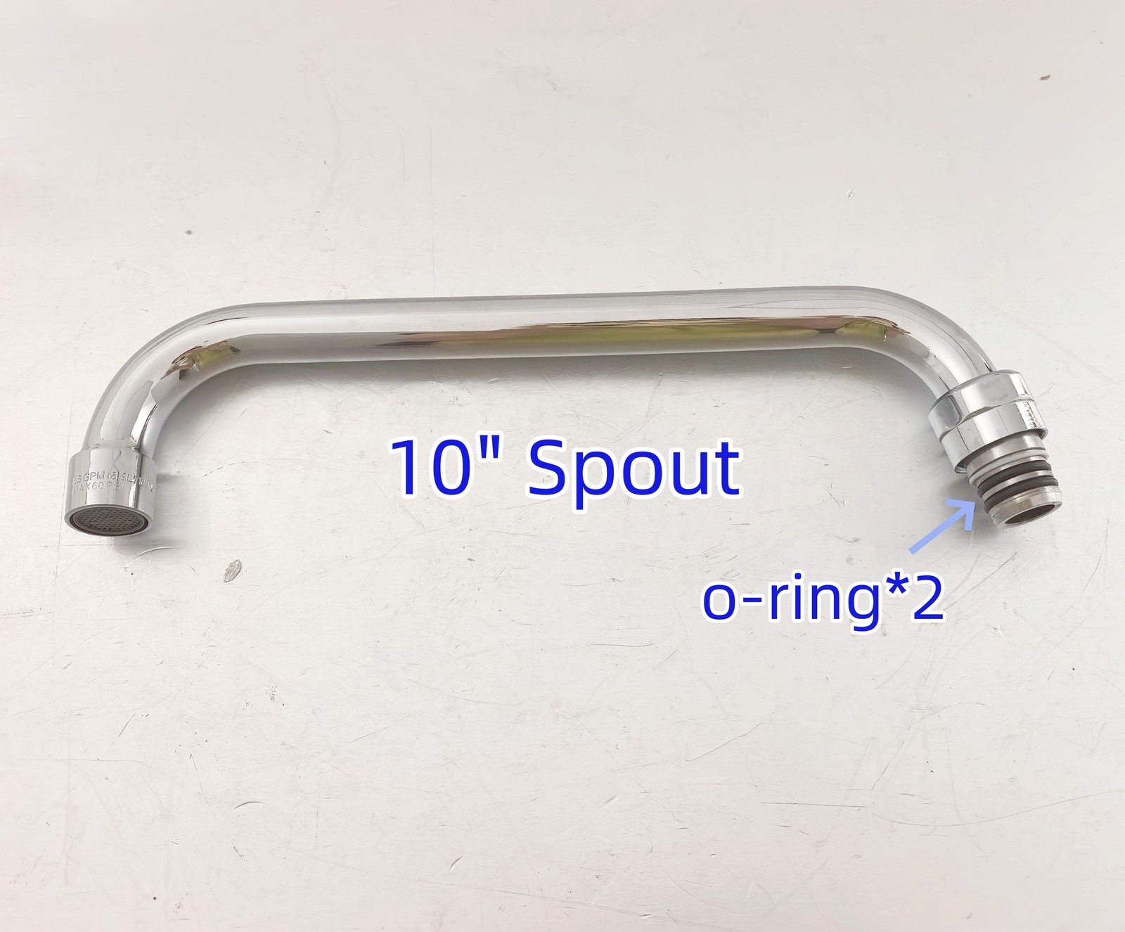 10-Inch Swivel Spout Replacement Part for Commercial Kitchen Sink Faucets