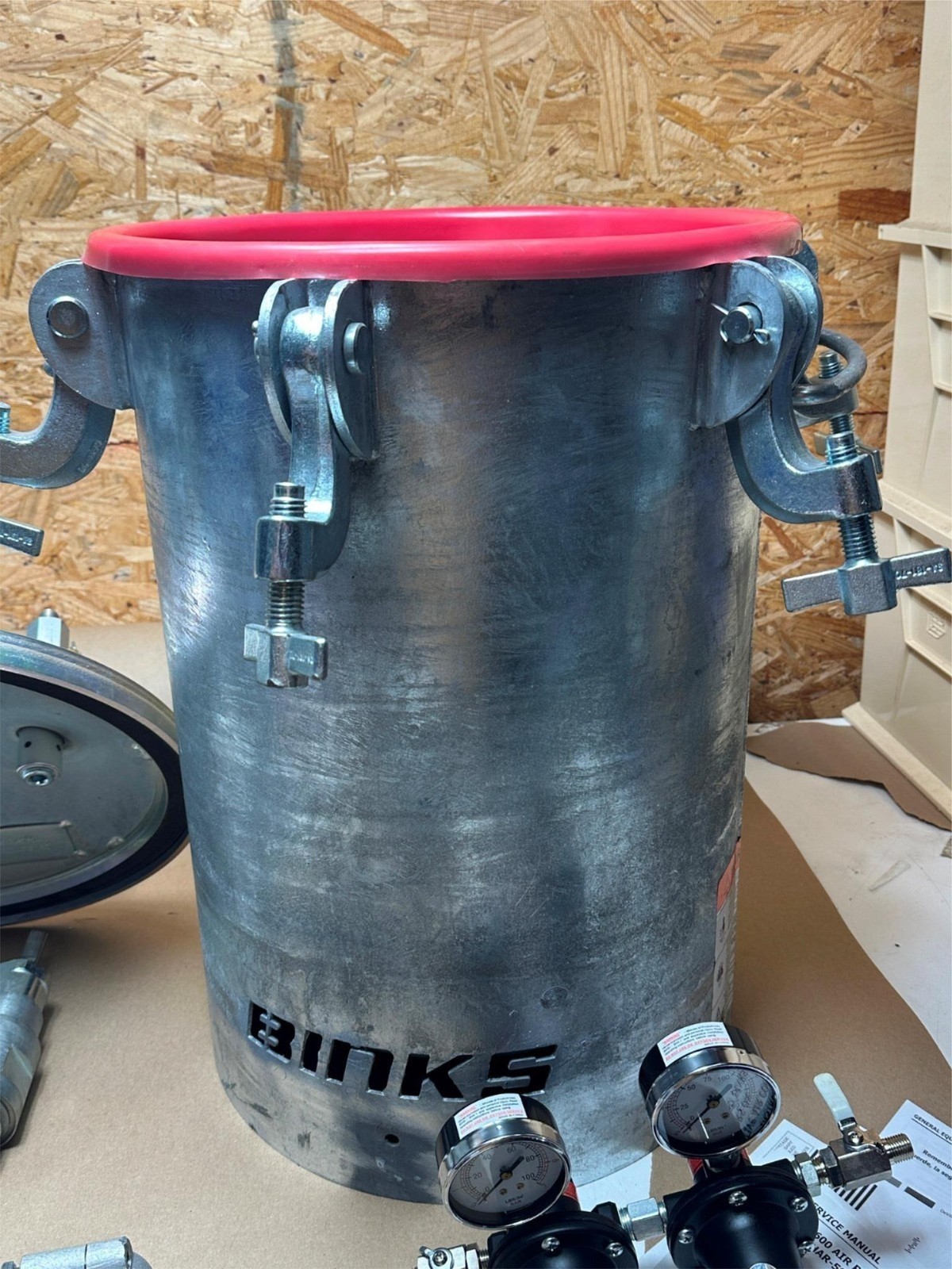 Binks 5 Gallon Agitated Pot Galvanized Sprayer Pressure Tank 183G Kit 183G-523