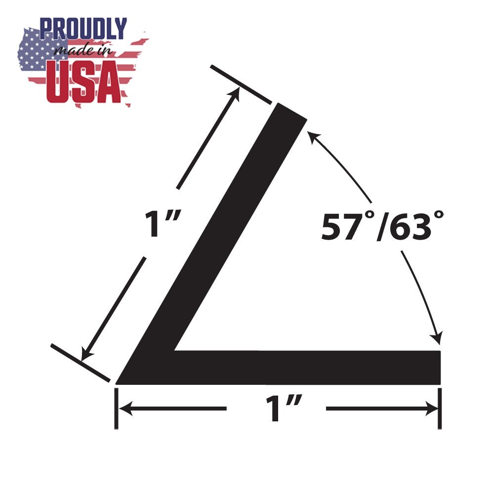 1951-Wh White 1″ x 1″ 60 Degree Plastic Even Leg Angle Moulding