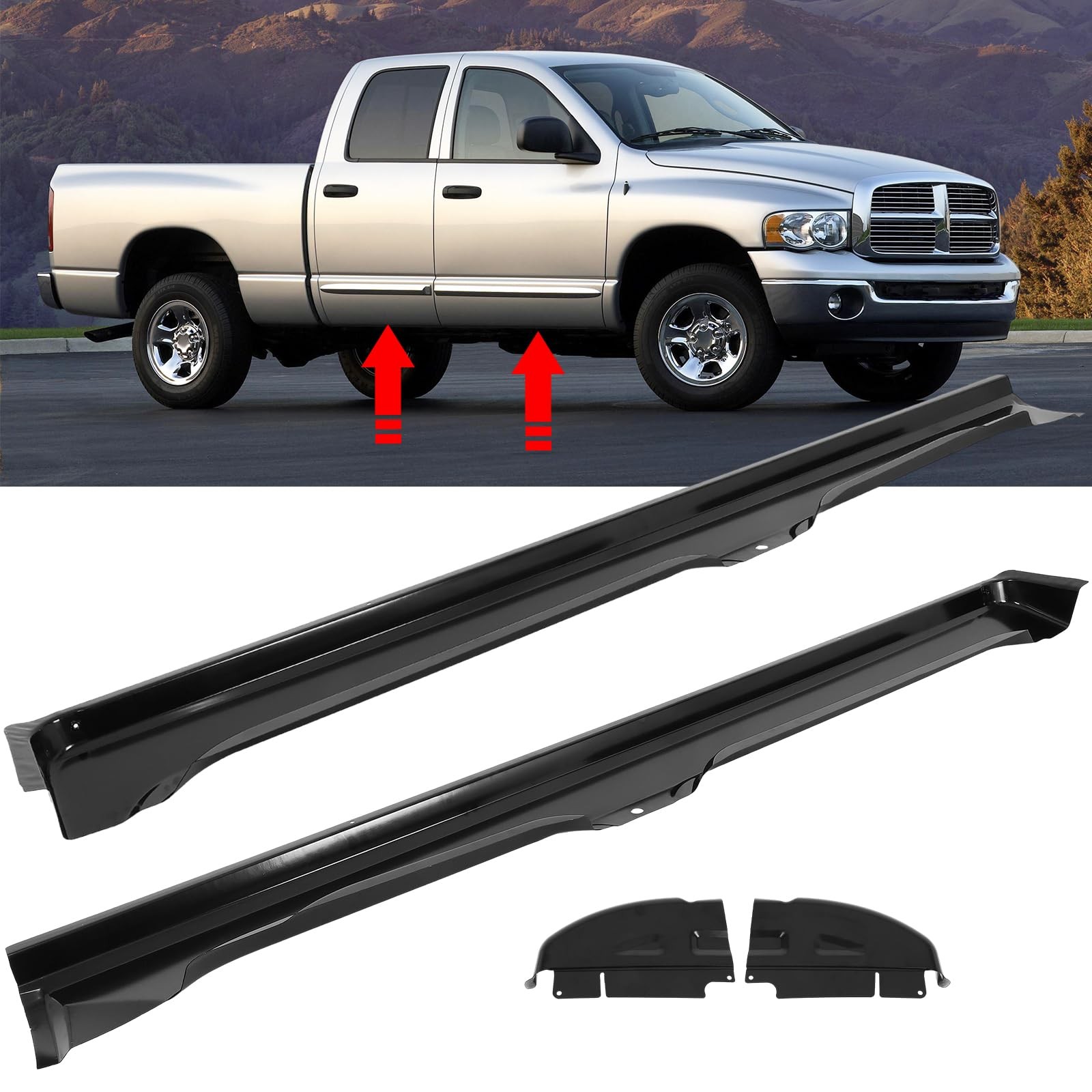 Outer Rocker Panels and Cab Corners RAM 1500 2500 3500 2002-2008 LH RH Pair