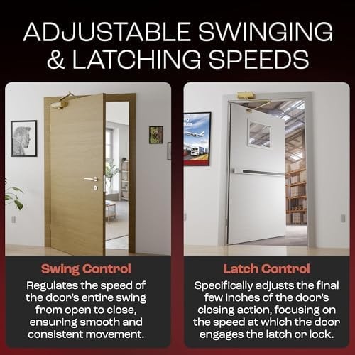 PrimeWare DC-300 Automatic Adjustable Door Closers for Home | Soft Close, No …