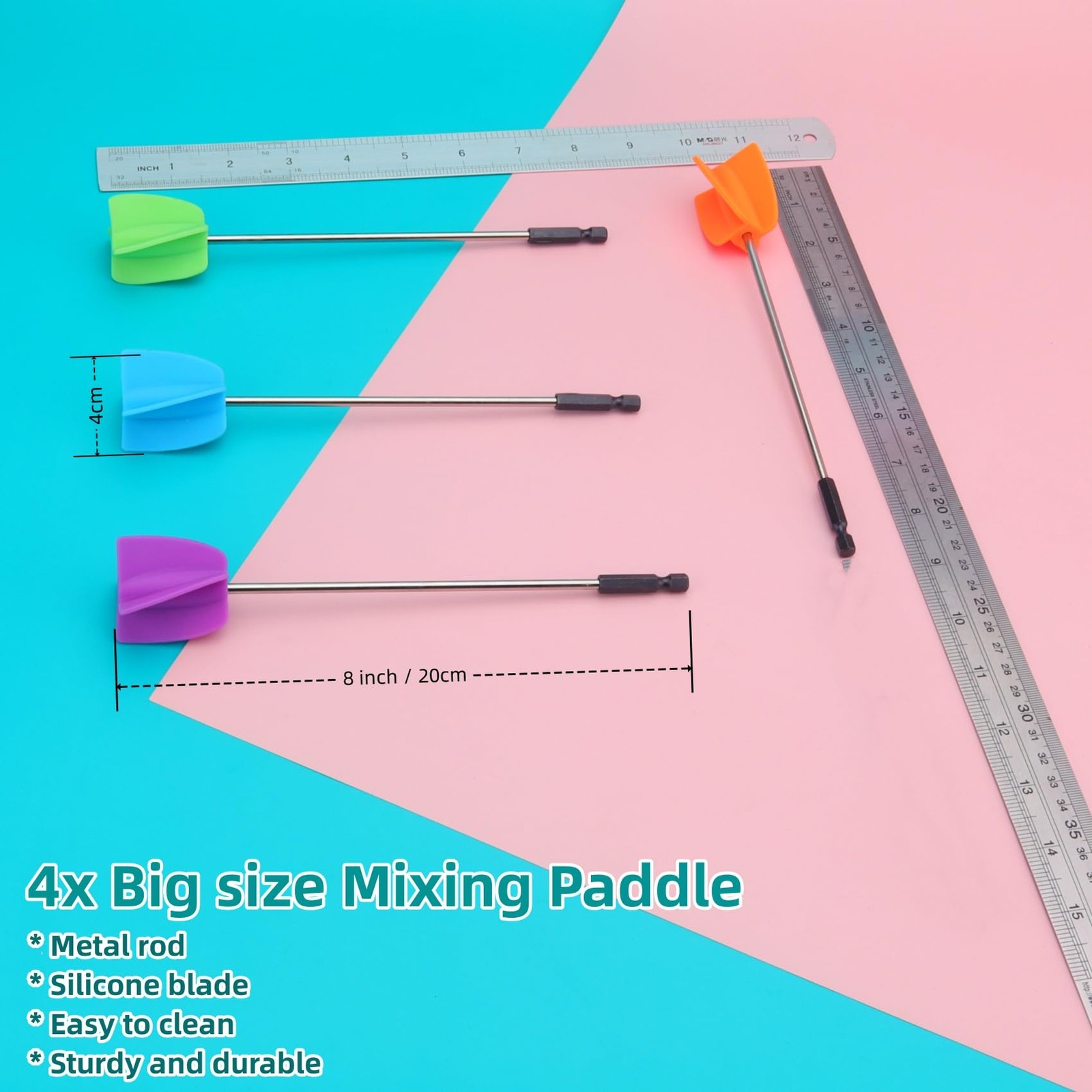 Silicone Resin Mixer Epoxy Mixer Paddles,Reusable Reusable Paint and Resin Mi…
