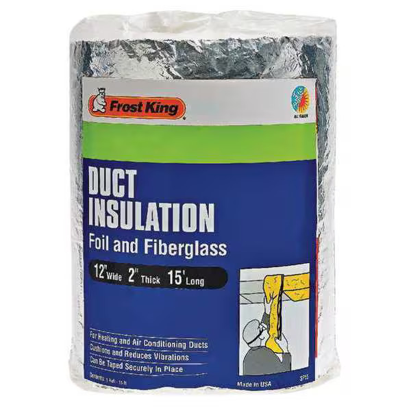 Frost King Duct Insulation,Fiberglass,15 ft. L SP55/6 Frost King SP55/6