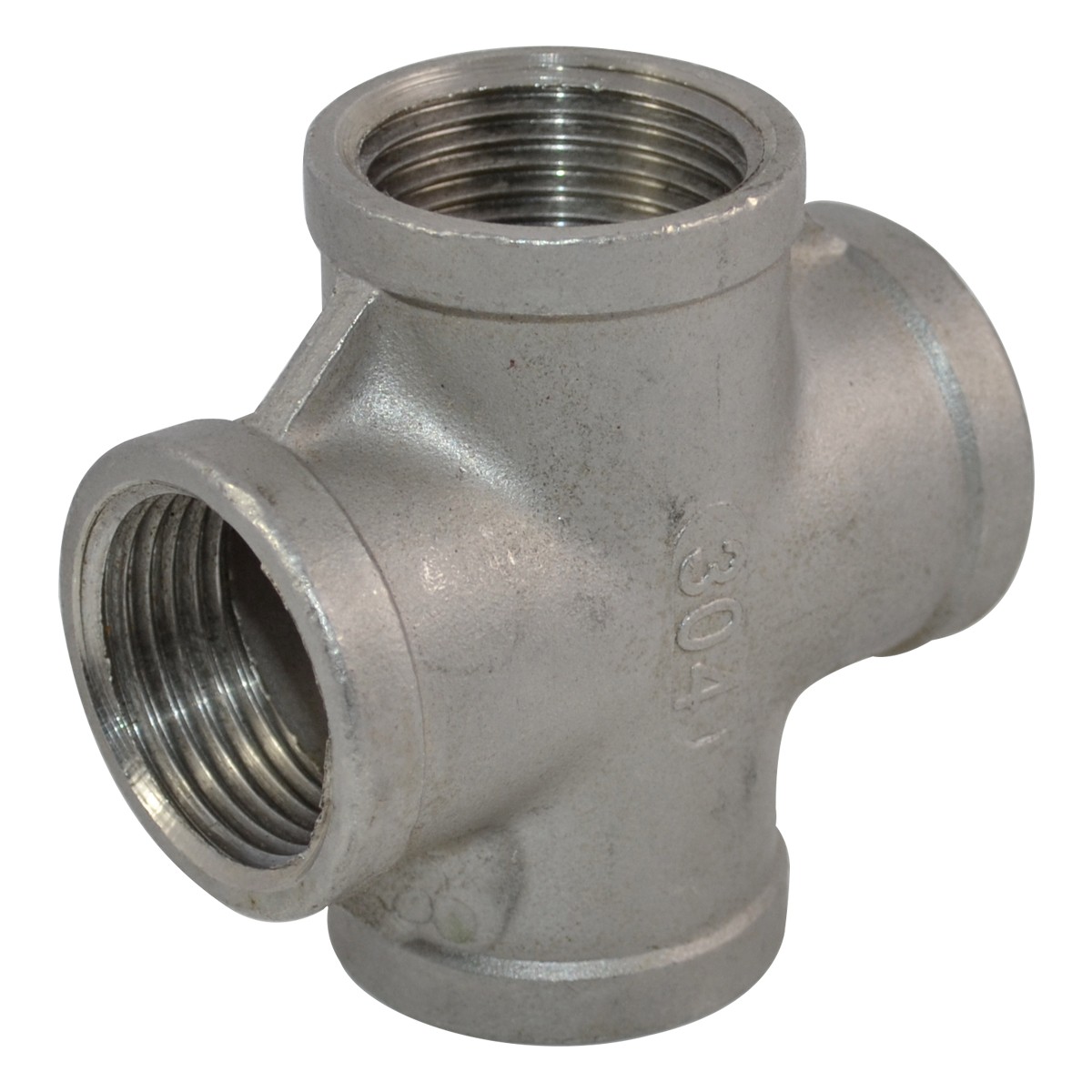 1-1/2“ 1.5 inch NPT Threaded 4 Way Cross Coupling Connector SS 304 Pipe Fitting