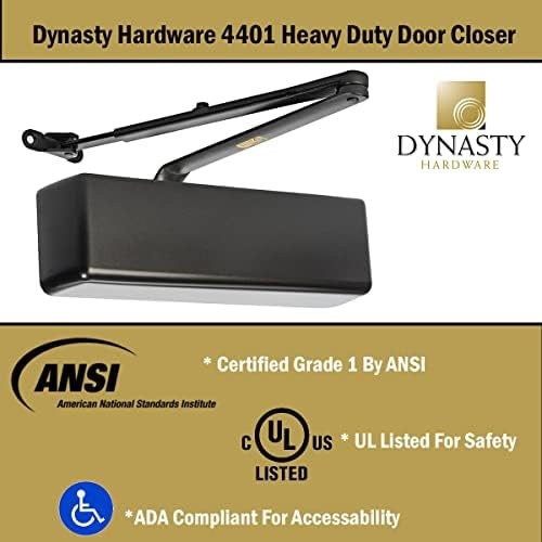 Dynasty Hardware Door Closer, Grade 1 Heavy Duty Commercial Hydraulic Closer,…