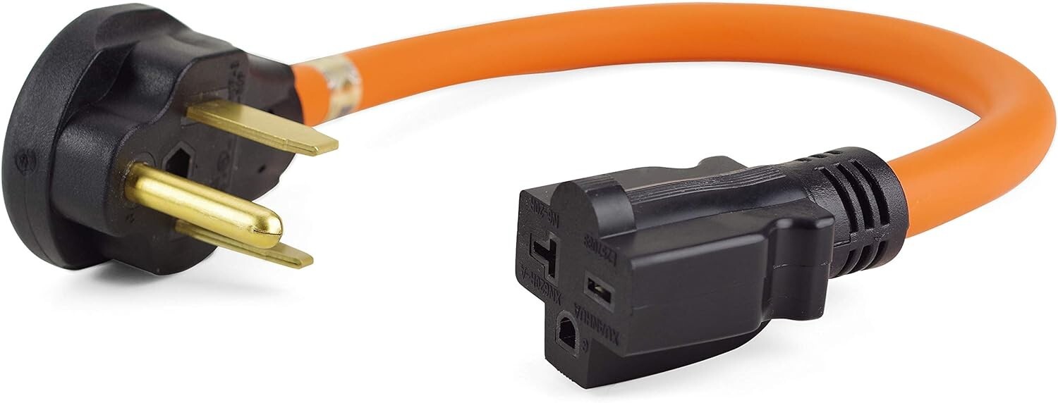 1.5 FT NEMA 6-50P to 6-20R Welder Adapter Cord Electric Vehicle Charging Adapter