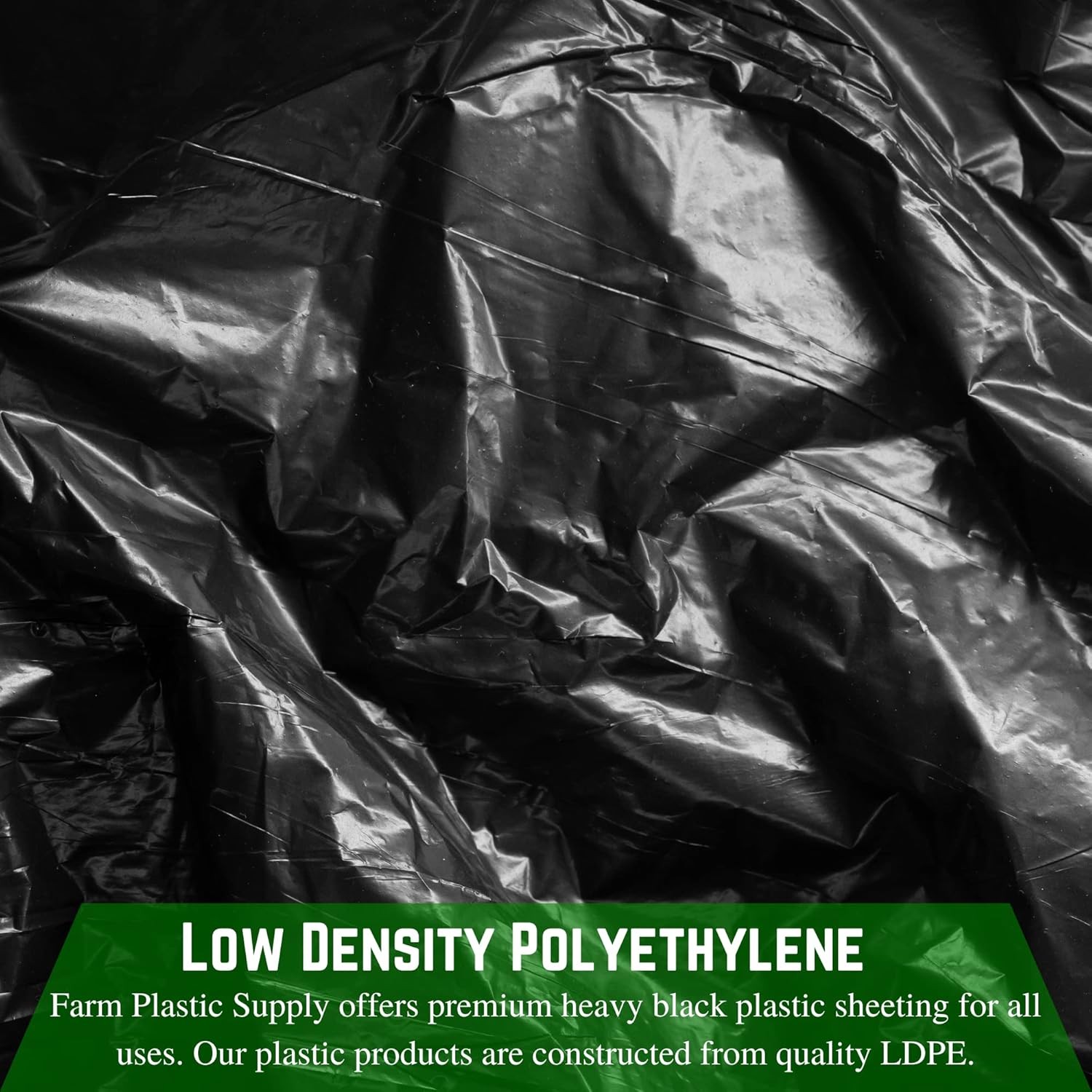 Black Plastic Sheeting 10 mil 20′ x 100′ Black Plastic Tarp Polyethylene Vapor
