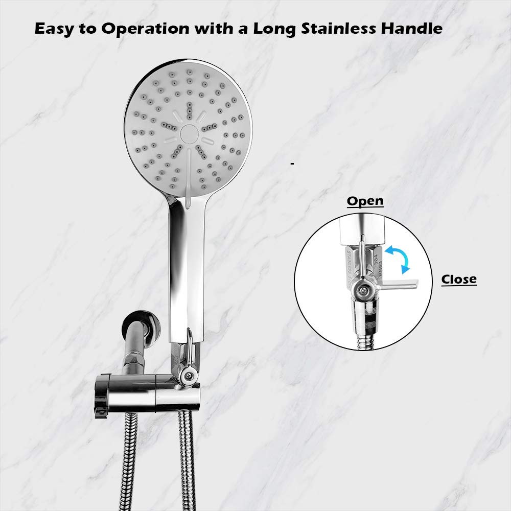 Showerhead Shut Off Valve with Stainless Handle, 304 1/2 inches