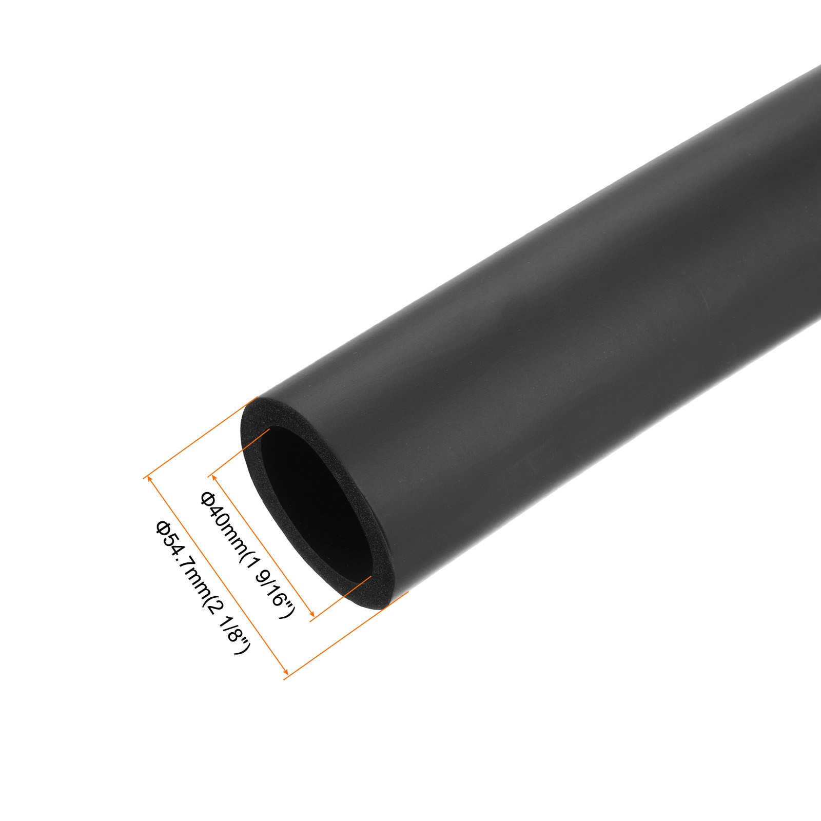 Foam Tubing for Handle Grip Support Pipe Insulation 40mm ID 54.7mm OD 1m Black