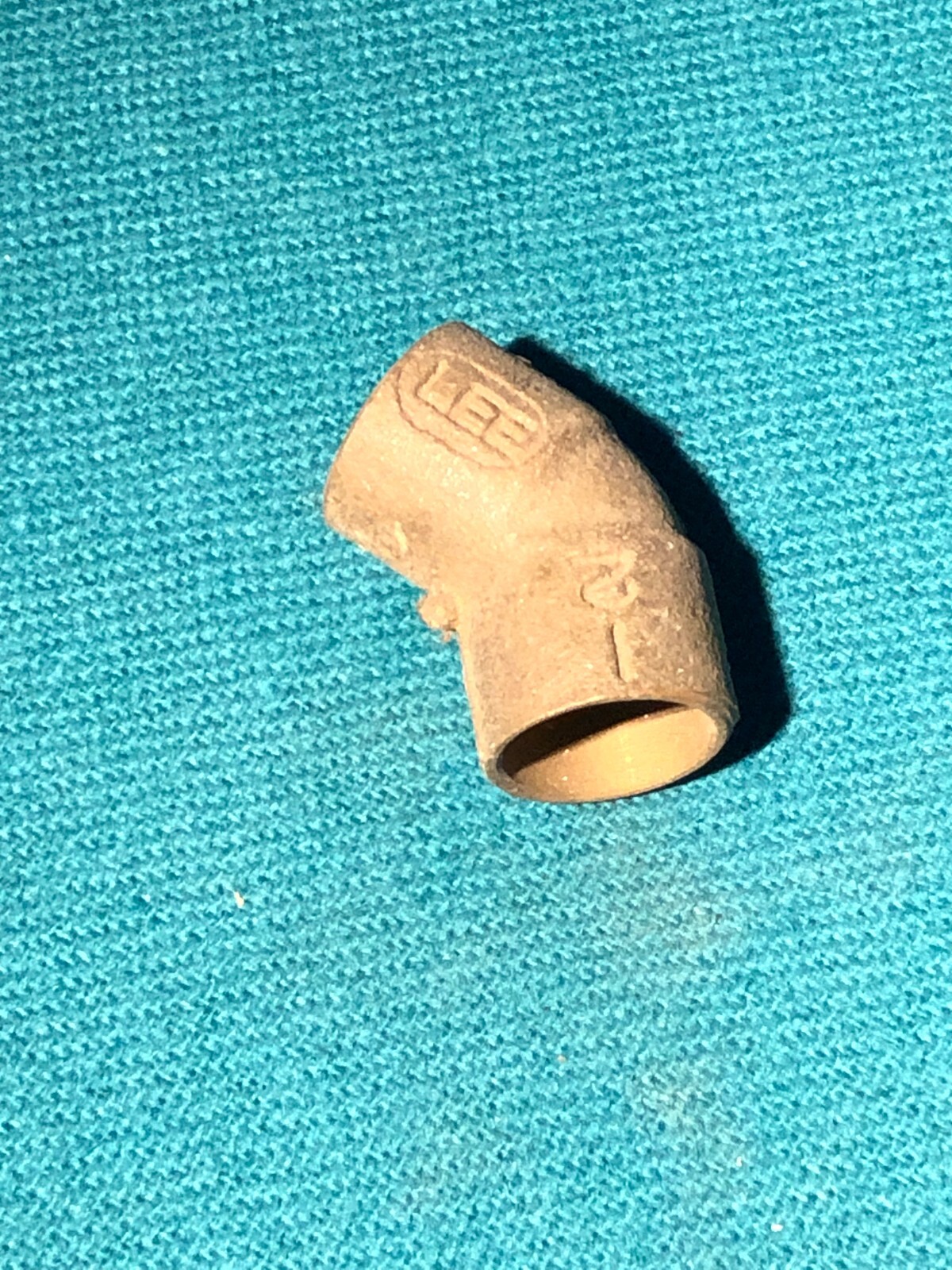 Cast brass/bronze 45, 1/2×1/2, CxC, sweats onto regular copper pipe