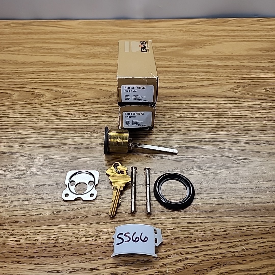 GMS R118-SC-10B-A2 Schlage F Keyway Bronze Rim Cylinder Lot Of 2