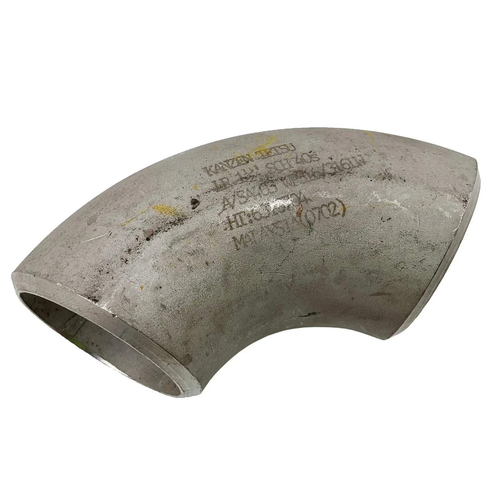 Kanzen-Tetsu Long Radius 90o Elbow 316 Stainless Steel 40mm (1 1/2″) Buttweld