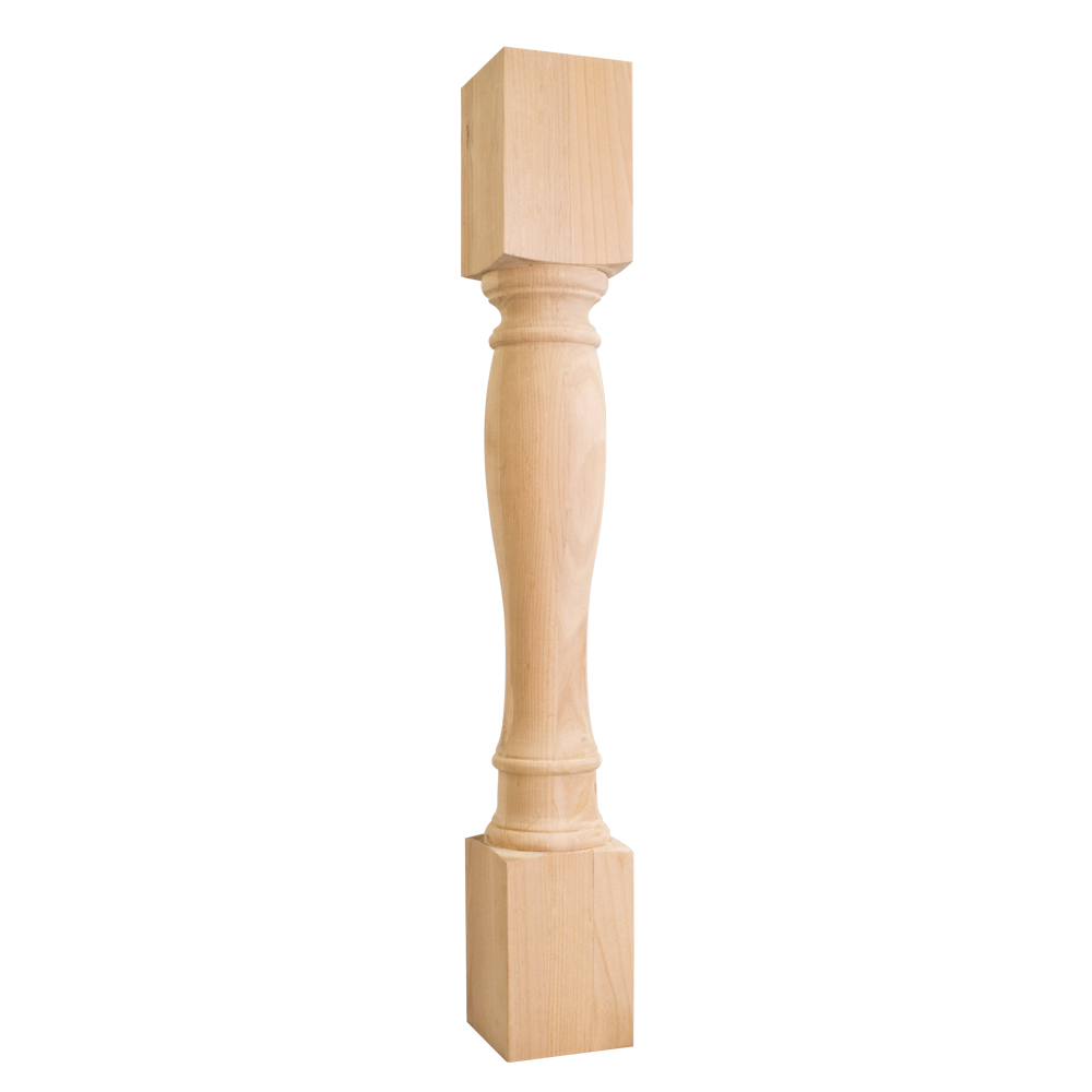 5″ x 5″ x 35-1/2″- Turned Wood Post (Island Leg)- # P1-5-36RW
