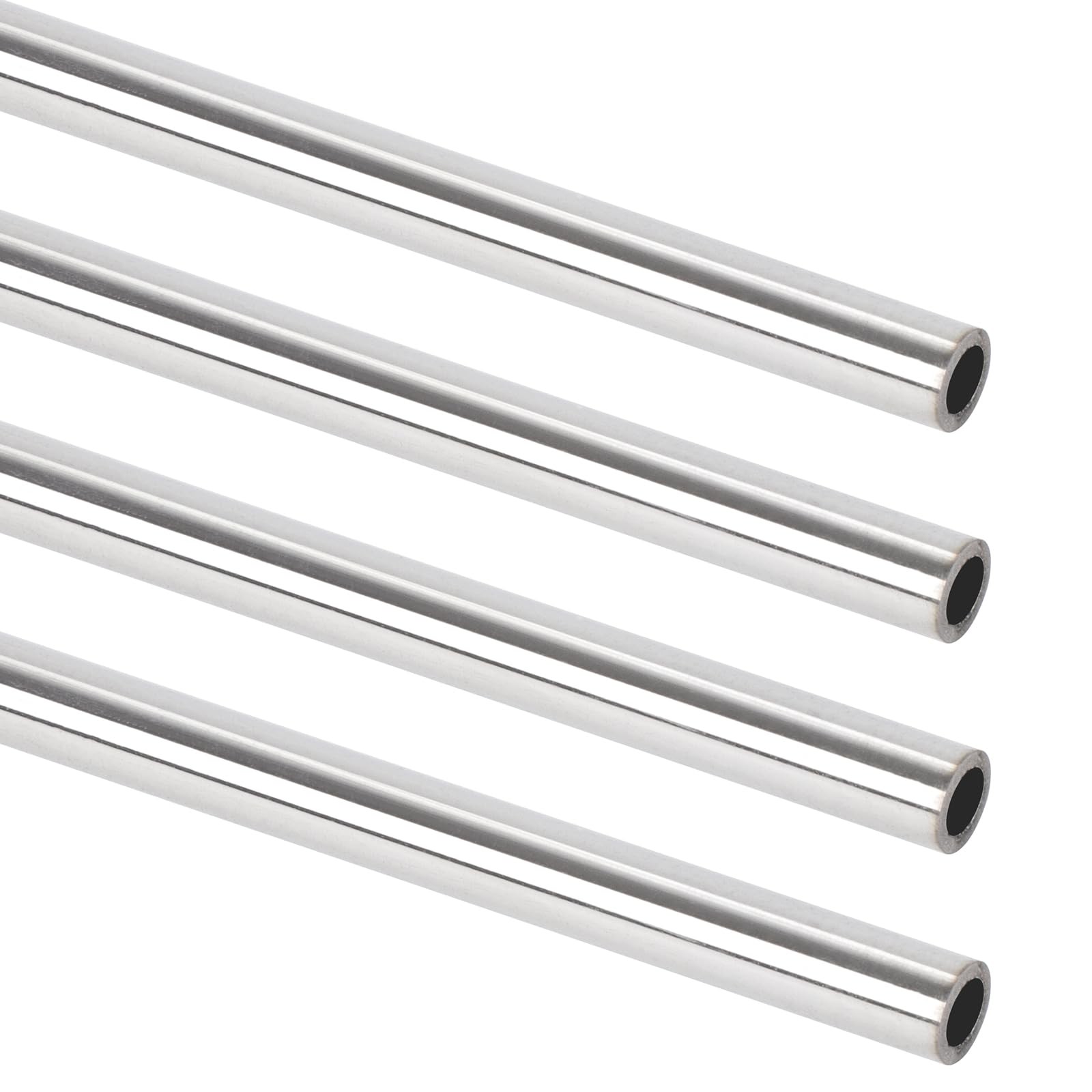 A-KARCK 1/2″ OD 304 OD, 10″ Length, 1mm Wall Thickness, 4 Pack, sliver