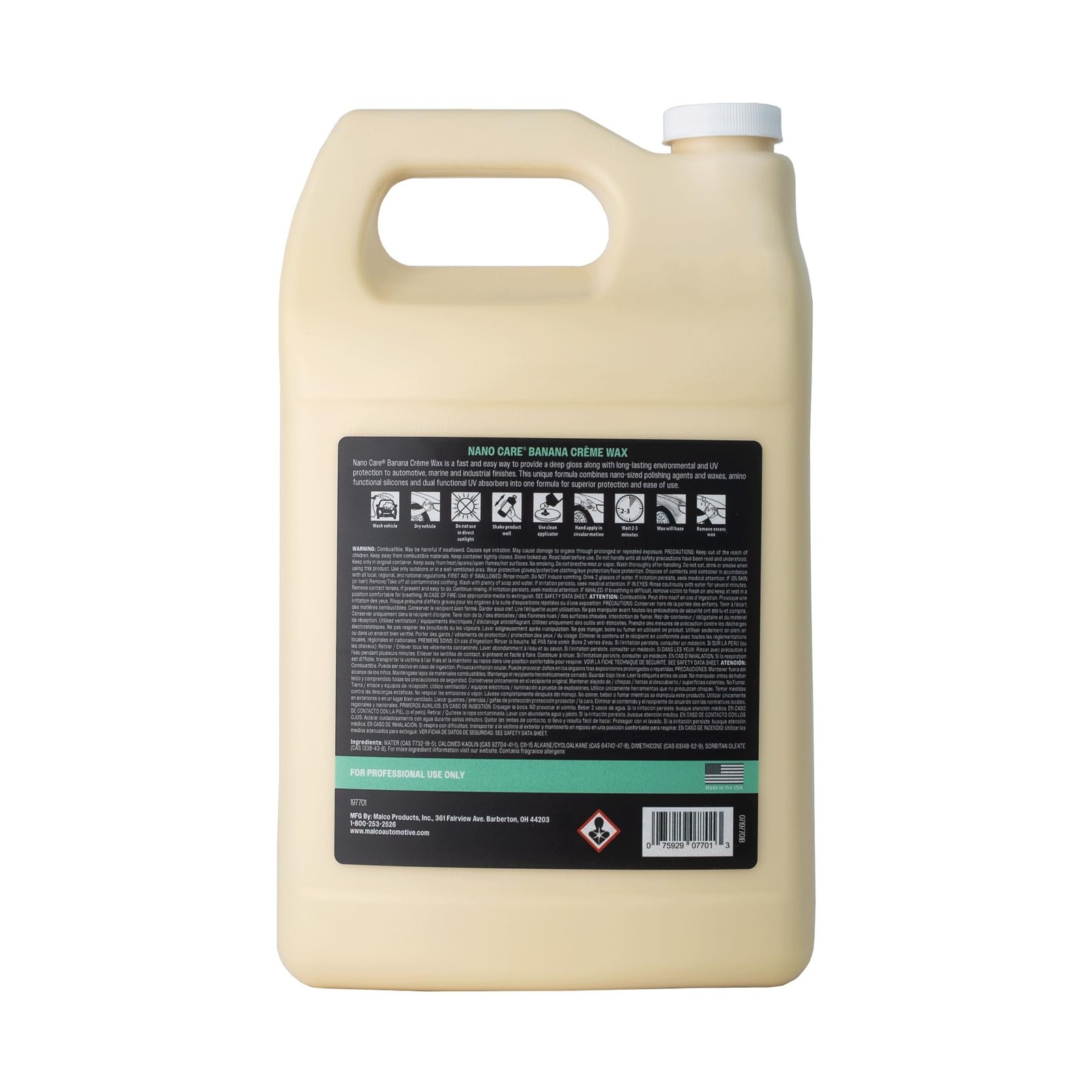 Malco Nano Care Banana Creme Wax – Deep Gloss Shine and Long-Lasting UV Prote…