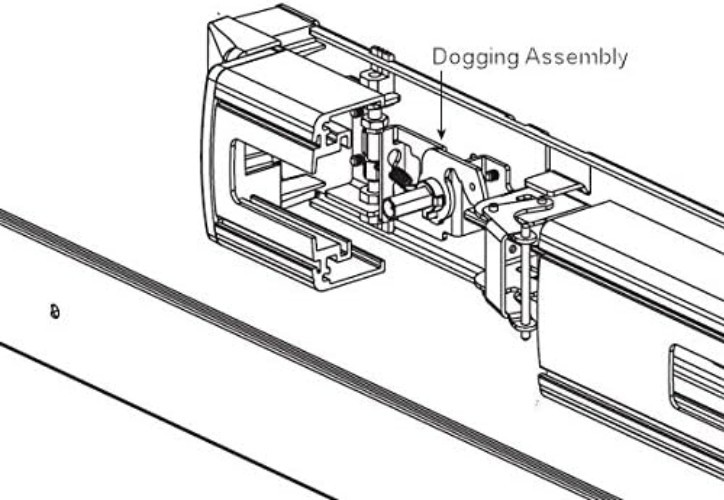 Exit Device Push Bar Kit Dogging Hold Down Satin Aluminum for 1690 1790 2390