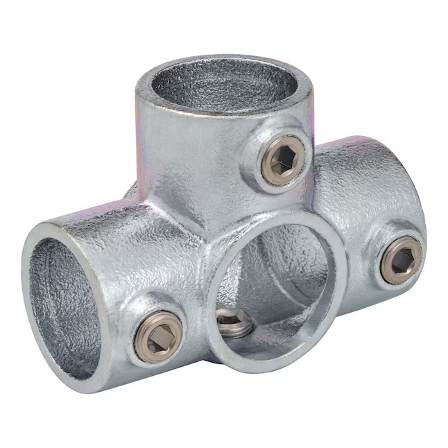 SteelTek 677-606HC 1-1/4″ 90-Deg Silver Galvanized Steel Pipe Cross Tee 737821