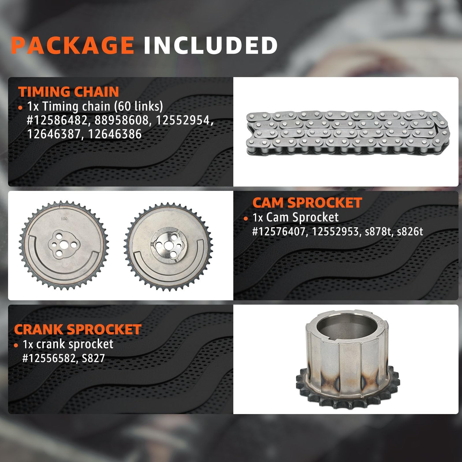 LS Timing Chain Kit Fits Gen 3 Ⅲ LS1 LS6 LS2 LS3 L96 LM7 LR4 LQ4 LQ9-4.8L 5.3…